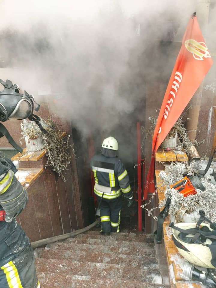 В центре Киева сгорело кафе