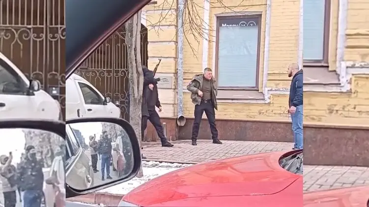В центре Киева стрельба возле офиса СБУ