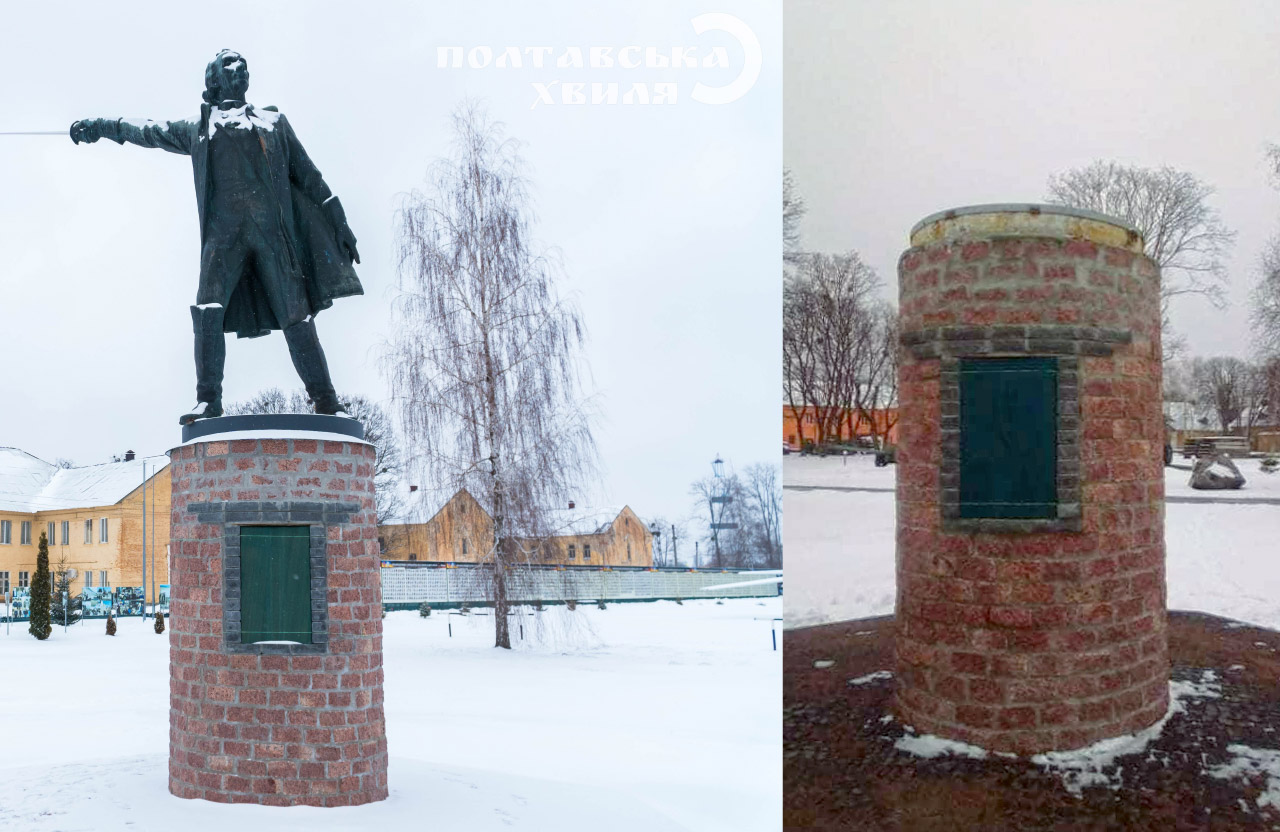 В Полтаве демонтировали памятник Суворову